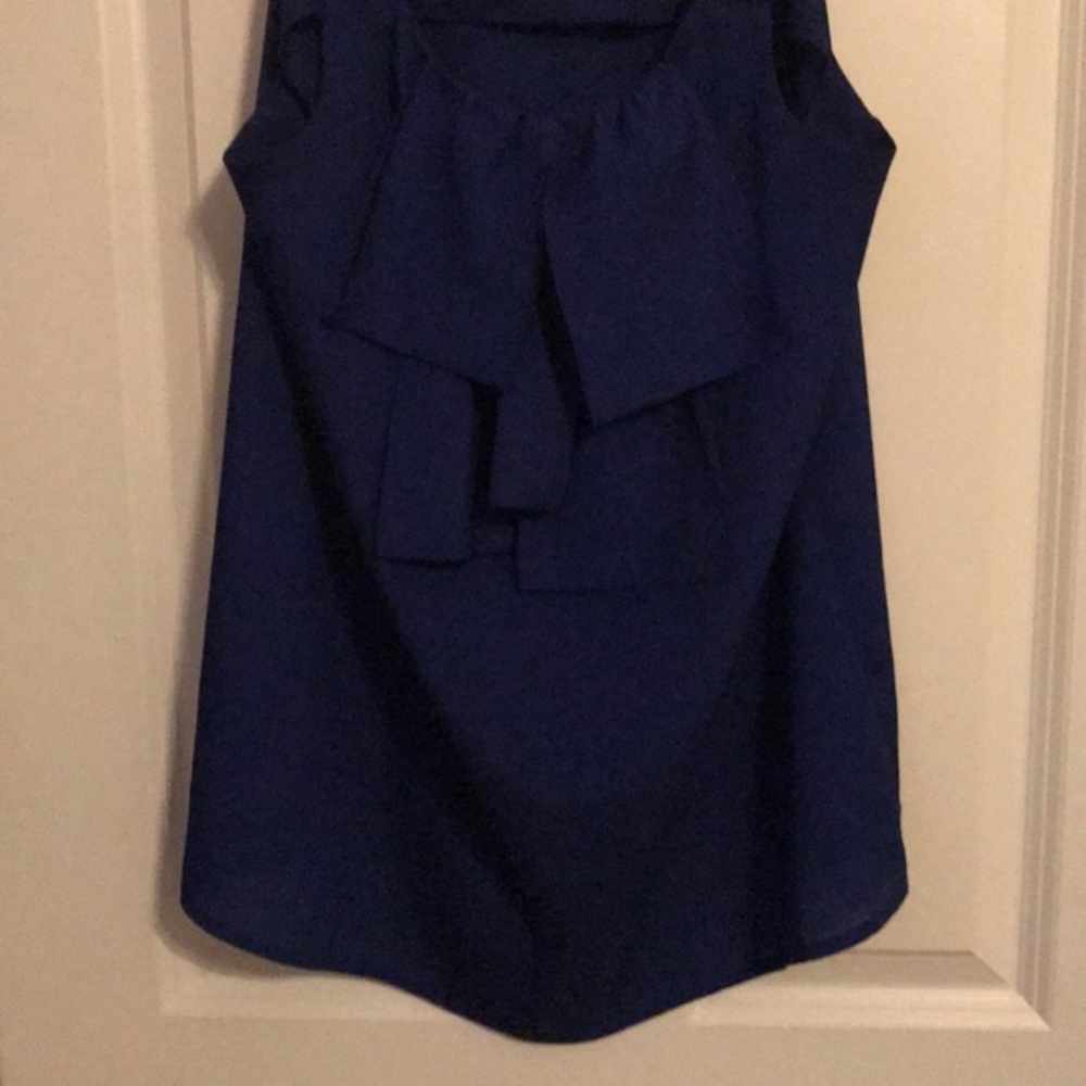 Royal Blue Ruffle-Top Tank - Picture 4 of 6